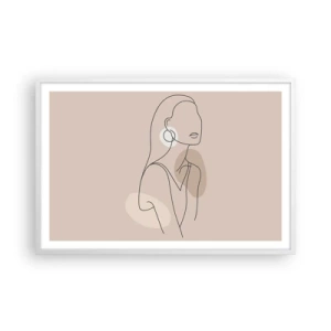 Affiche dans un cadre blanc - Poster - Icone féminin - 91x61 cm