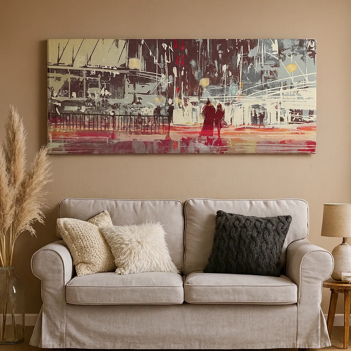 Impression sur toile - Image sur toile - Une grande traversée de ville - 30x30 cm