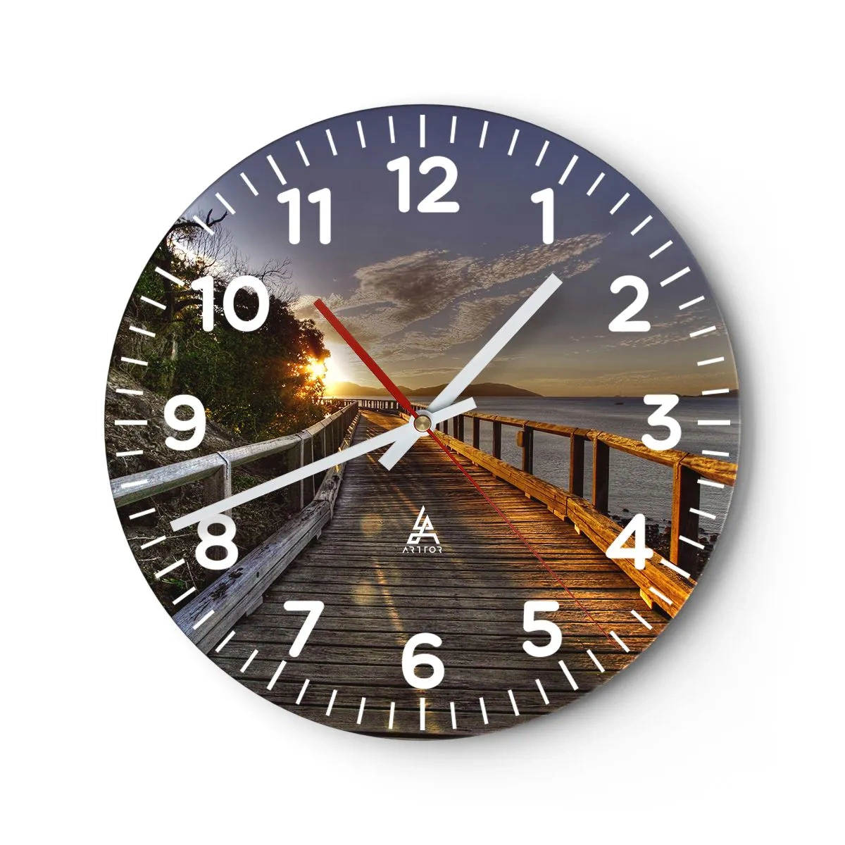 Horloge murale - Pendule murale - Aller, aller tout le temps en direction du soleil - 40x40 cm