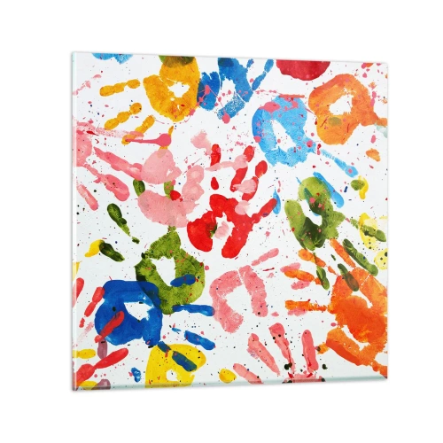 Impression sur verre - Image sur verre - Suivez les traces - 70x70 cm
