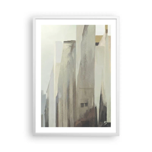 Affiche dans un cadre blanc - Poster - Rêve de la ville - 50x70 cm
