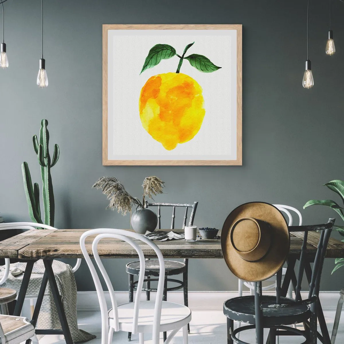 Affiche dans un chêne clair - Poster - Comment reconnaitre le goût du soleil - 30x30 cm