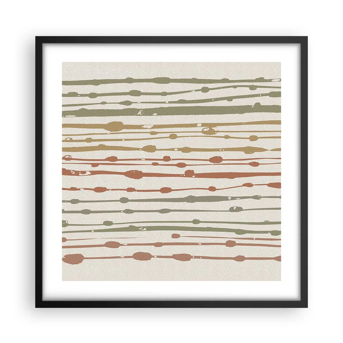 Affiche dans un cadre noir - Poster - Notation musicale des couleurs - 50x50 cm