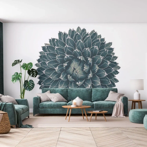 Papier Peint Photo Premium Canvas - Étoile du désert - Cactus, Agave, Graphique - 350x256 cm
