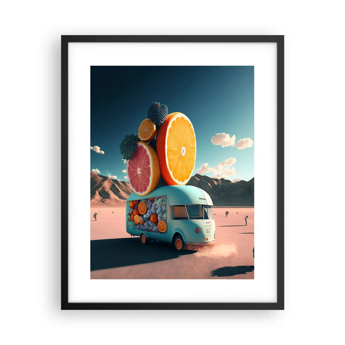 Affiche dans un cadre noir - Poster - Le goût des vacances - 40x50 cm