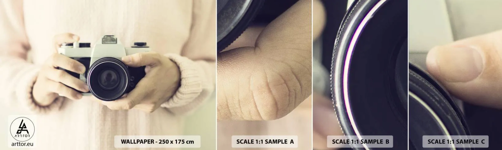Échantillon De Papier Peint Standard Eco - Pour voir plus ... - Caméra, Ancien, La photographie - 100x30 cm