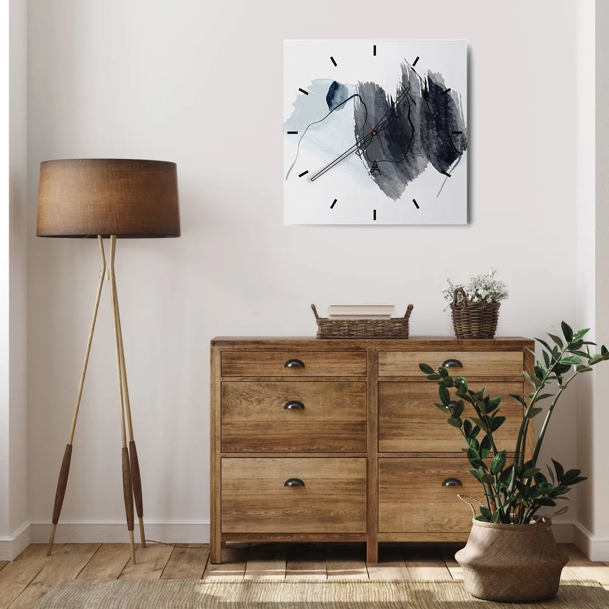 Horloge murale - Pendule murale - Intensité et mouvement - 30x30 cm