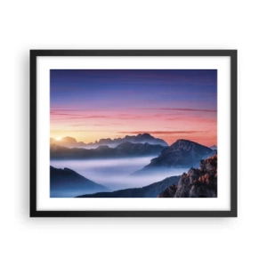 Affiche dans un cadre noir - Poster - Au-dessus des vallées - 50x40 cm
