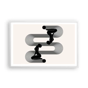 Affiche dans un cadre blanc - Poster - Symétrie sensuelle - 91x61 cm