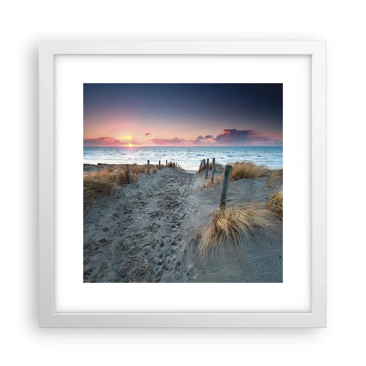 Affiche dans un cadre blanc - Poster - Tu as versé l'éclat de l'arc-en-ciel sur les flots - 30x30 cm