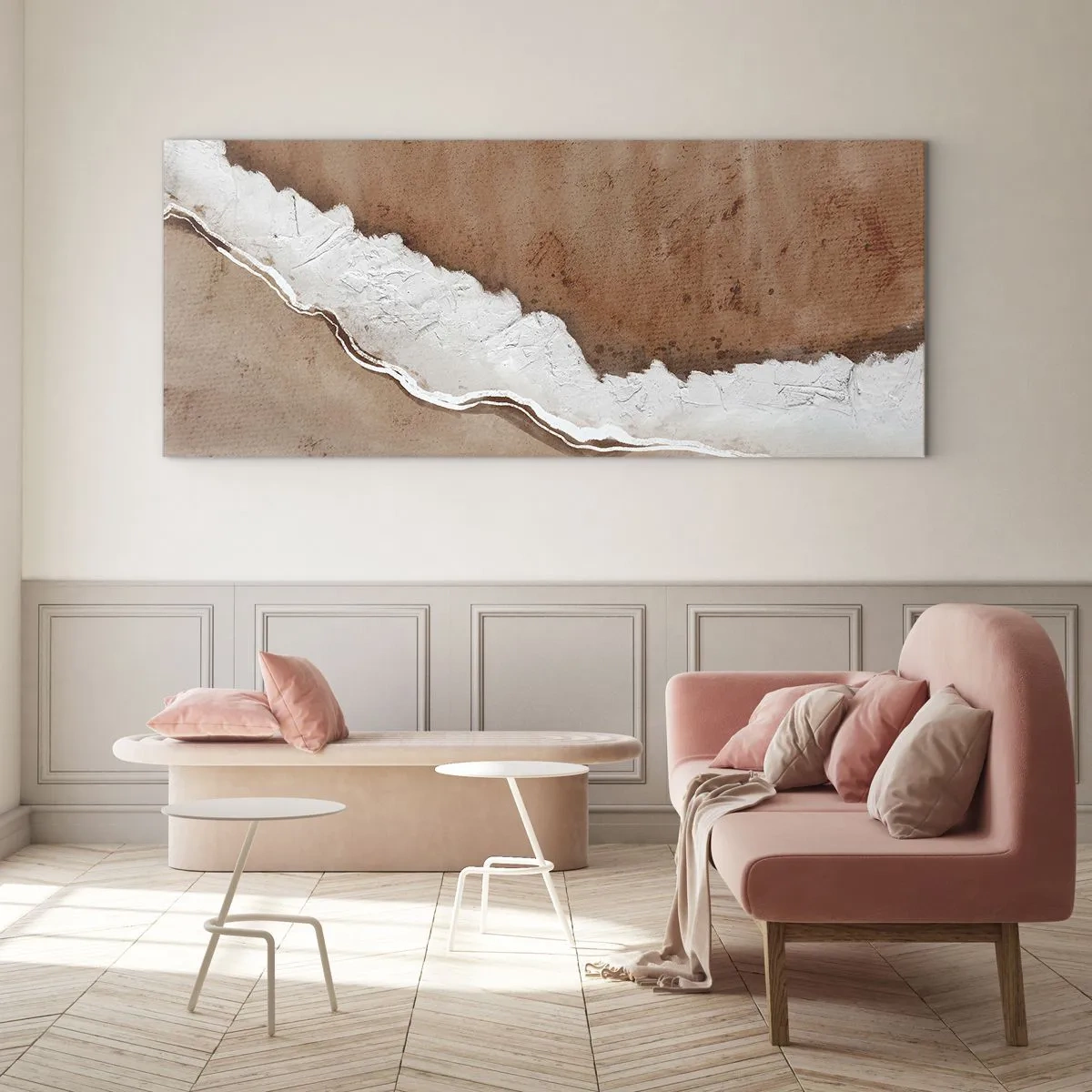 Impression sur verre - Image sur verre - Dans des couleurs de la terre - 100x40 cm