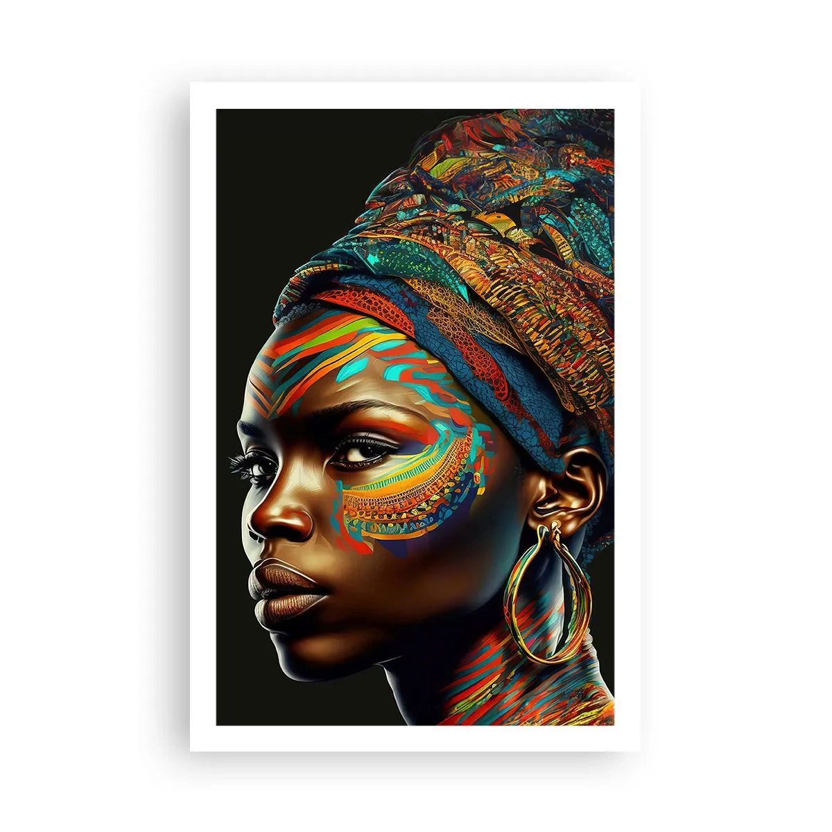 Affiche - Poster - reine africaine - 61x91 cm