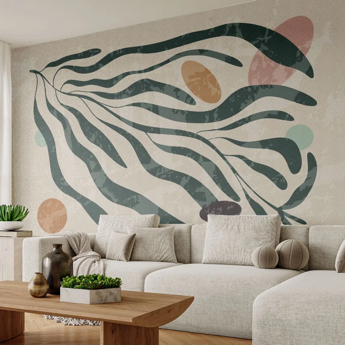 Papier Peint Photo Standard Eco - Parmi la verdure - Bohème, Usine, Moderne - 150x105 cm