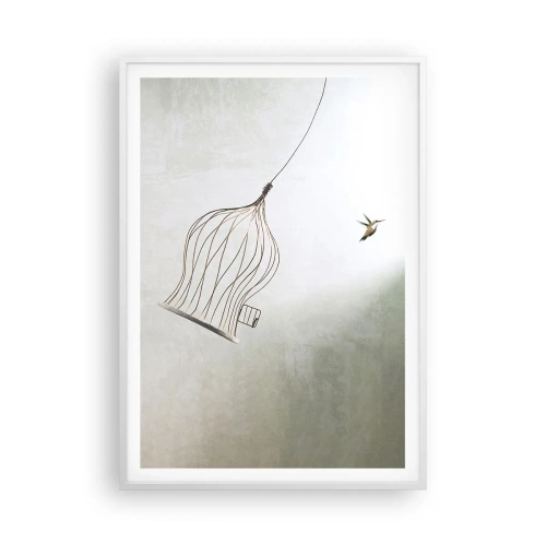 Affiche dans un cadre blanc - Poster - Dans son élément - 70x100 cm