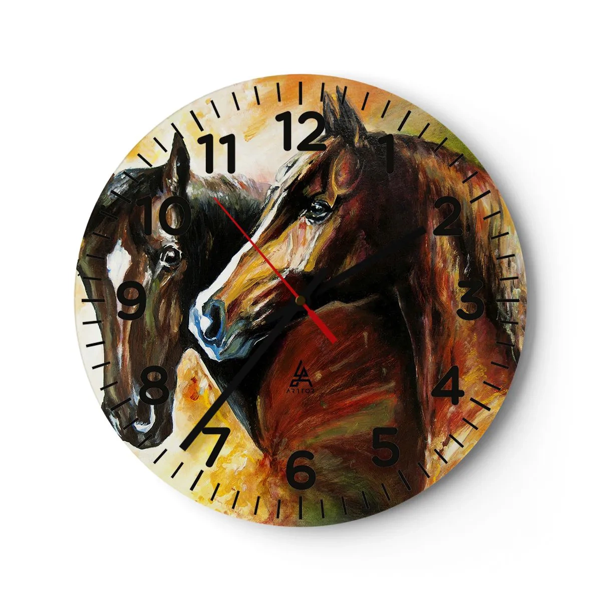Horloge murale - Pendule murale - Deux fois plus gracieux - 30x30 cm