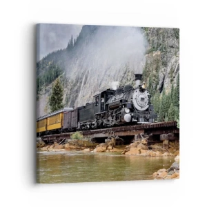 Impression sur toile - Image sur toile - Et lui jusqu'où? Jusqu'où? - 30x30 cm