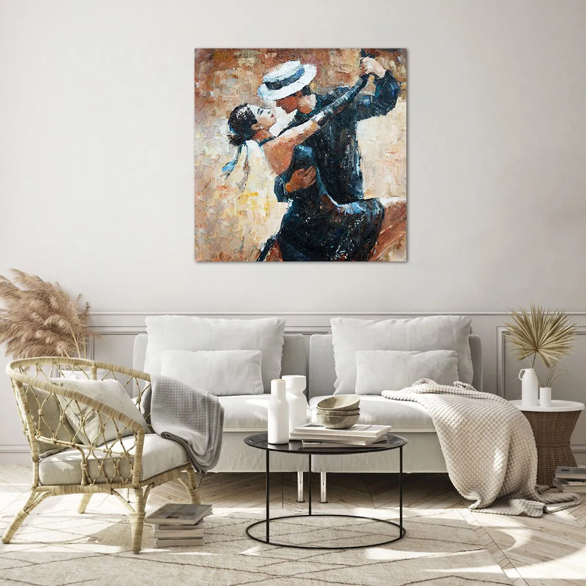 Impression sur verre - Image sur verre - À la Rudolf Valentino - 30x30 cm