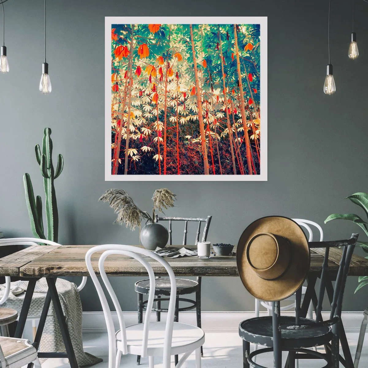Affiche - Poster - La vie secrète des feuilles - 40x40 cm