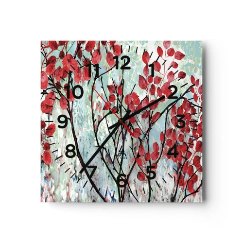 Horloge murale - Pendule murale - Arbre en écarlate - 30x30 cm