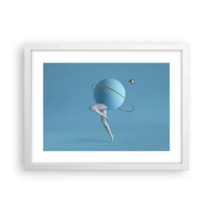 Affiche dans un cadre blanc - Poster - Et les planètes deviennent folles - 40x30 cm
