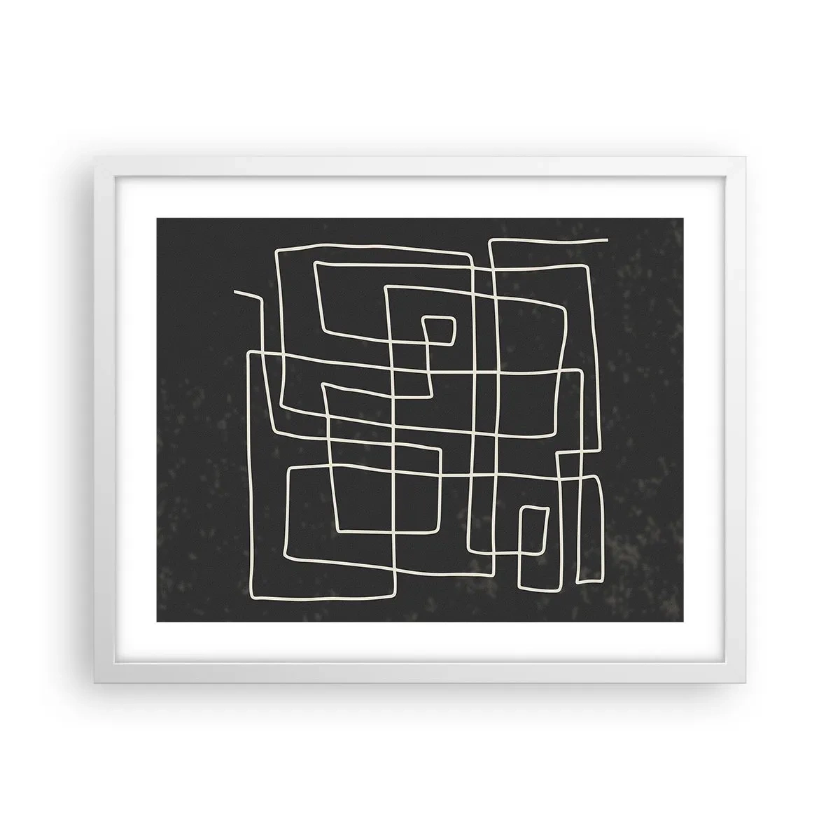 Affiche dans un cadre blanc - Poster - Pas aussi simple - 50x40 cm