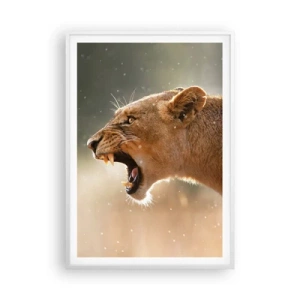 Affiche dans un cadre blanc - Poster - Essayez  de ne pas écouter - 70x100 cm