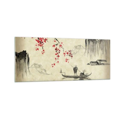 Impression sur verre - Image sur verre - Au pays des cerisiers en fleurs - 100x40 cm