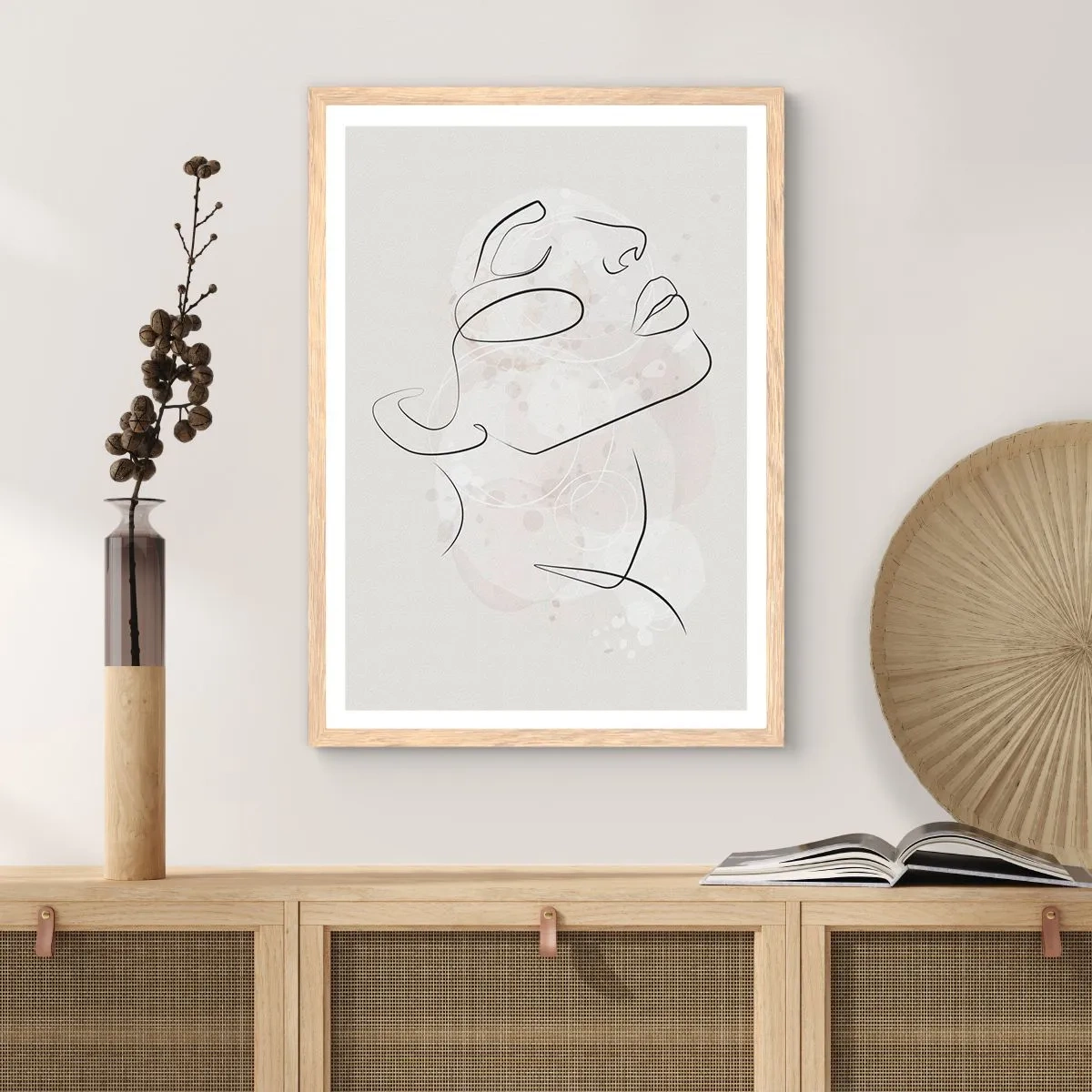 Affiche dans un chêne clair - Poster - L'esquisse d'un rêve - 50x70 cm