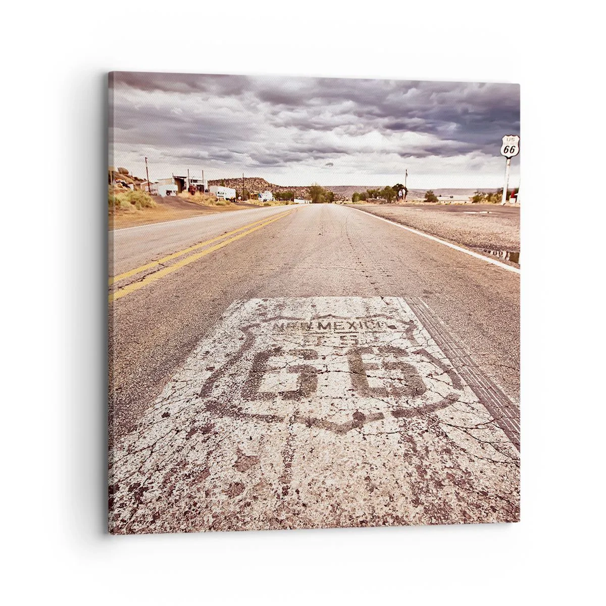 Impression sur toile - Image sur toile - Mother Road - une légende américaine - 70x70 cm