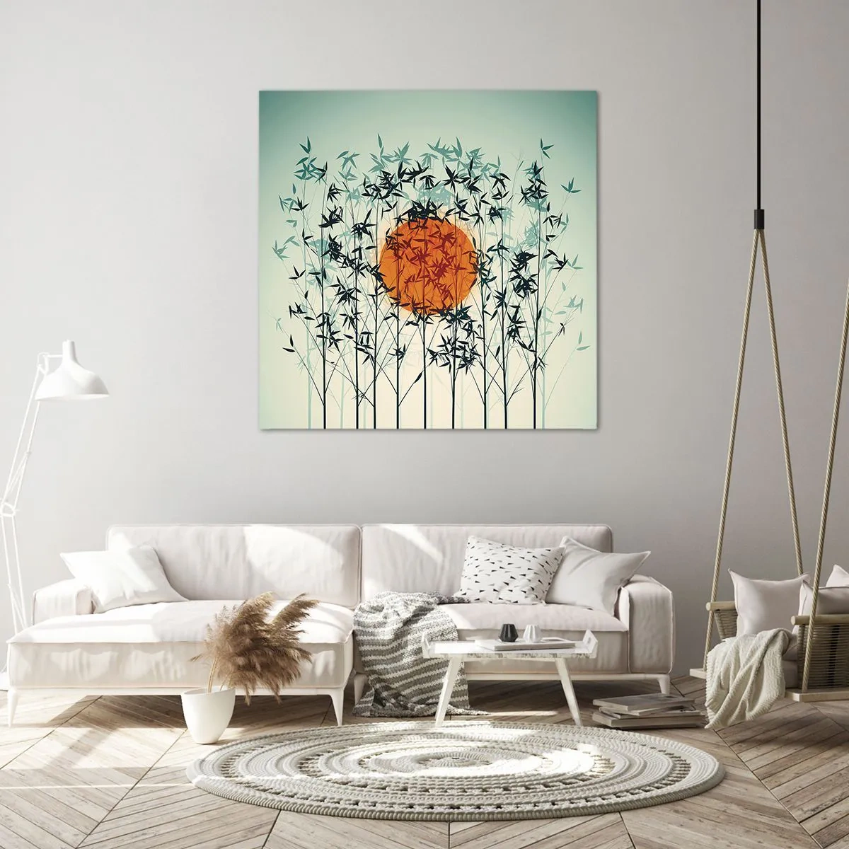 Impression sur toile - Image sur toile - Soleil japonnais - 30x30 cm