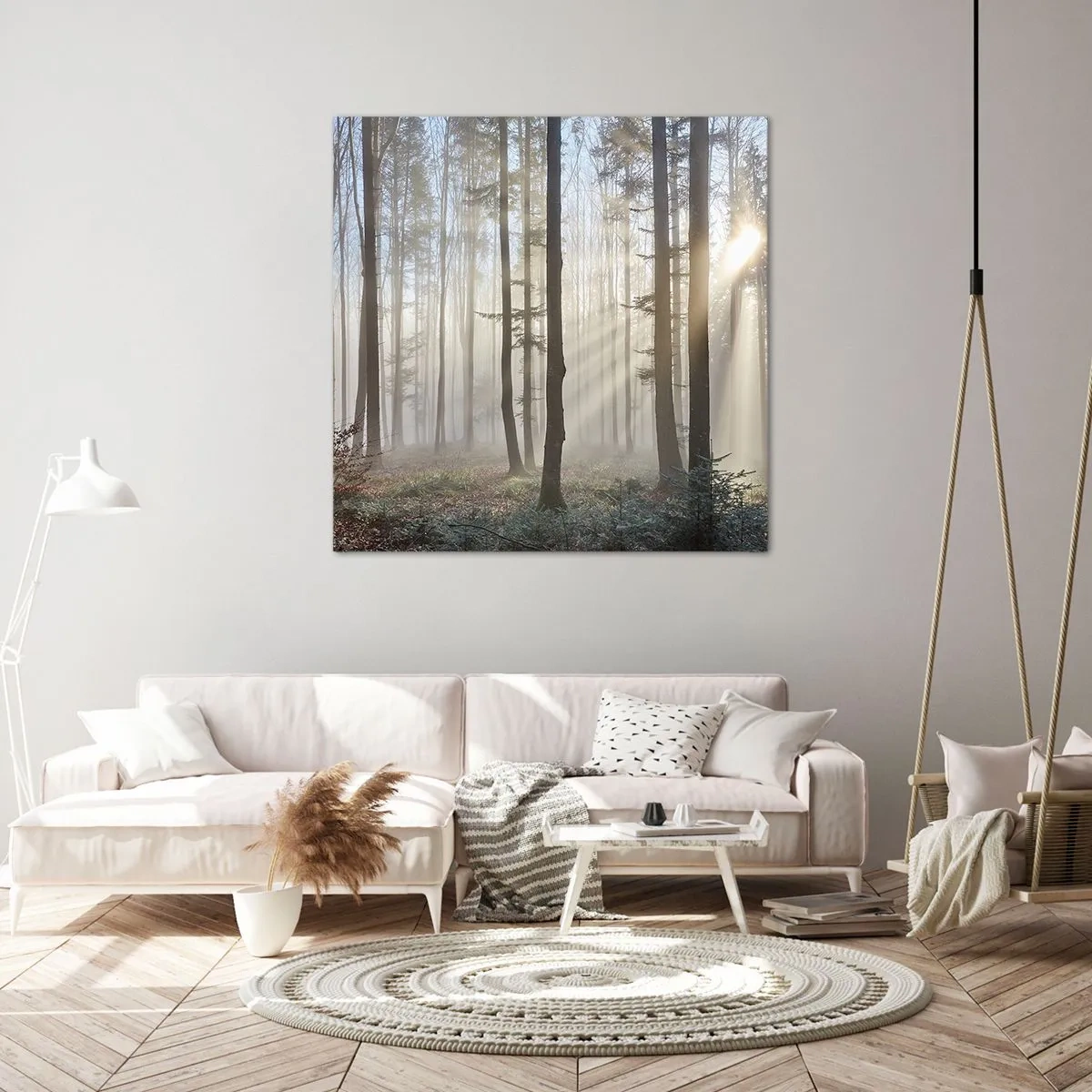 Impression sur toile - Image sur toile - Le brouillard s'est aussi réveillé - 50x50 cm