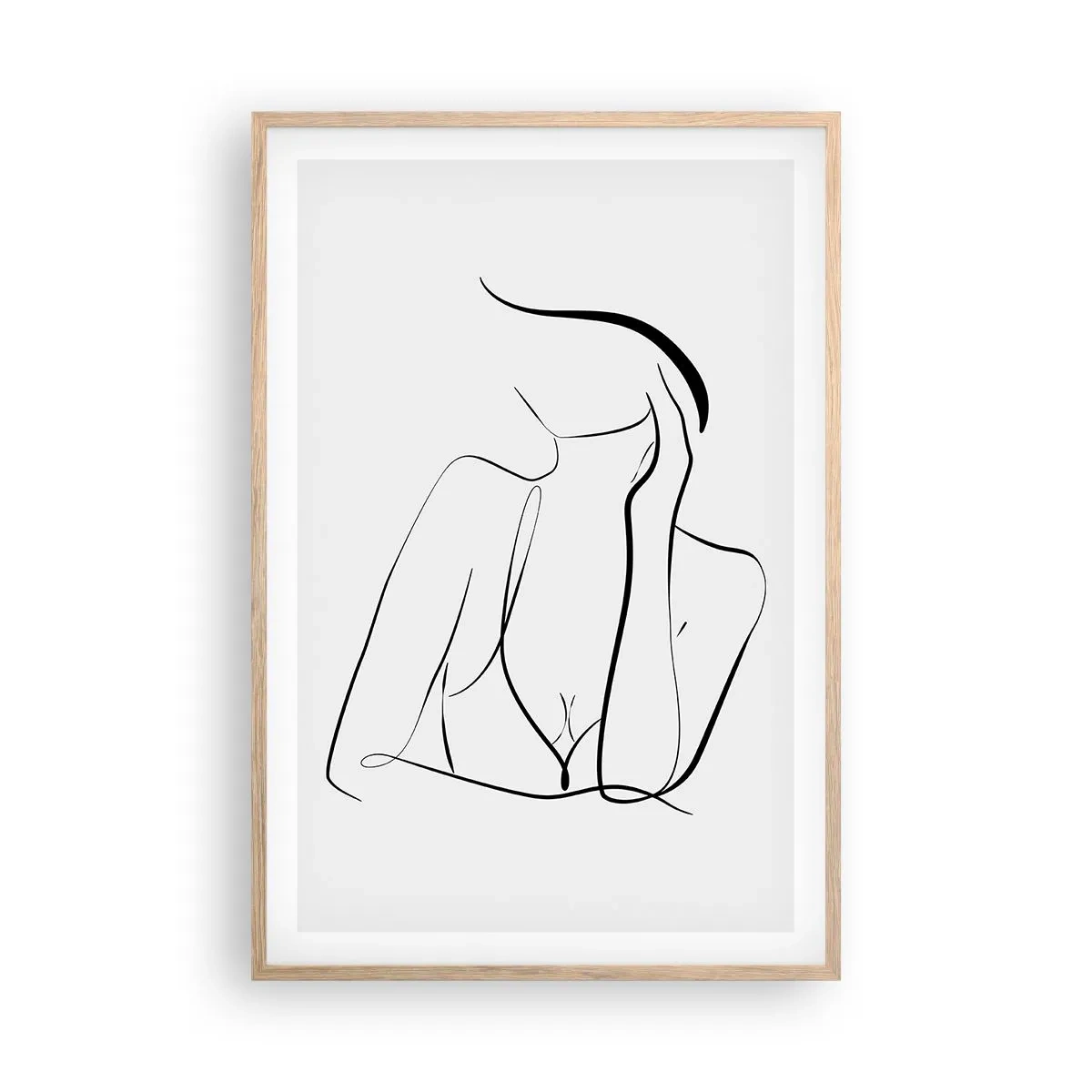 Affiche dans un chêne clair - Poster - Sur les vague d'un rêve - 61x91 cm