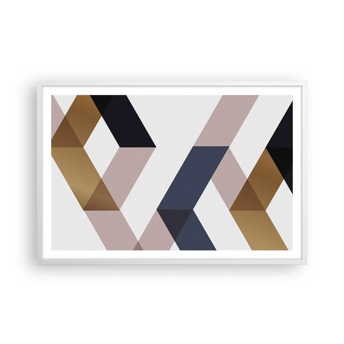 Affiche dans un cadre blanc - Poster - Plats et angles - 91x61 cm