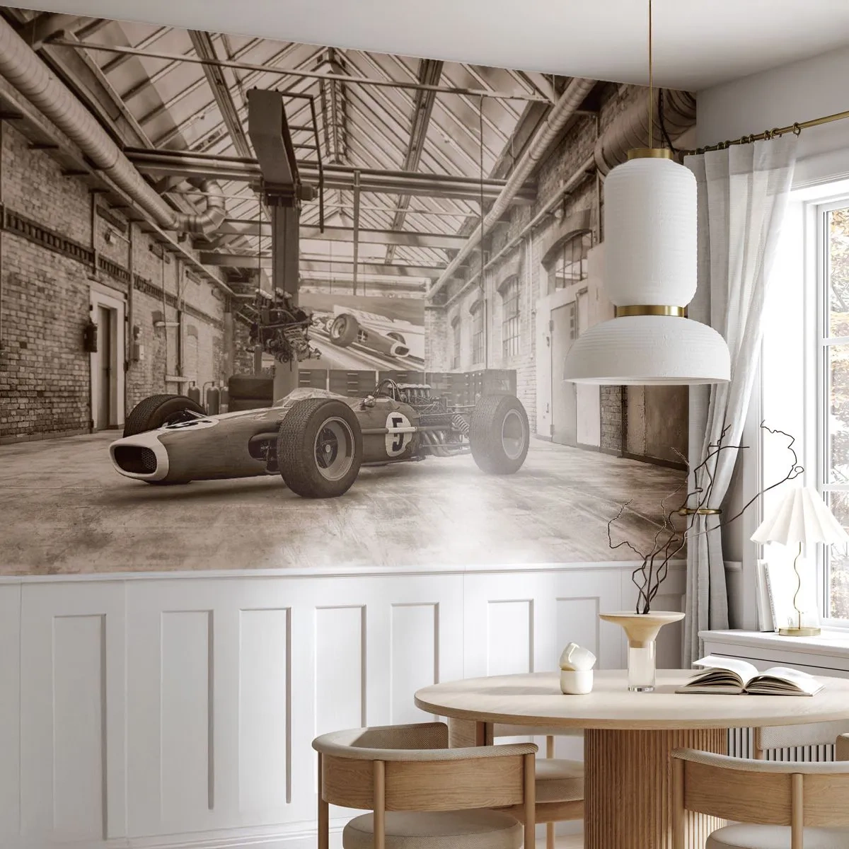 Papier Peint Photo Premium Sand - Le repos du guerrier - Formule 1, Rétro, Automobile - 350x256 cm