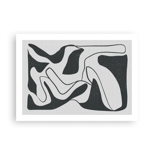 Affiche - Poster - Amusement de labyrinthe abstrait - 70x50 cm