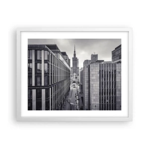 Affiche dans un cadre blanc - Poster - Vallée de Varsovie - 50x40 cm