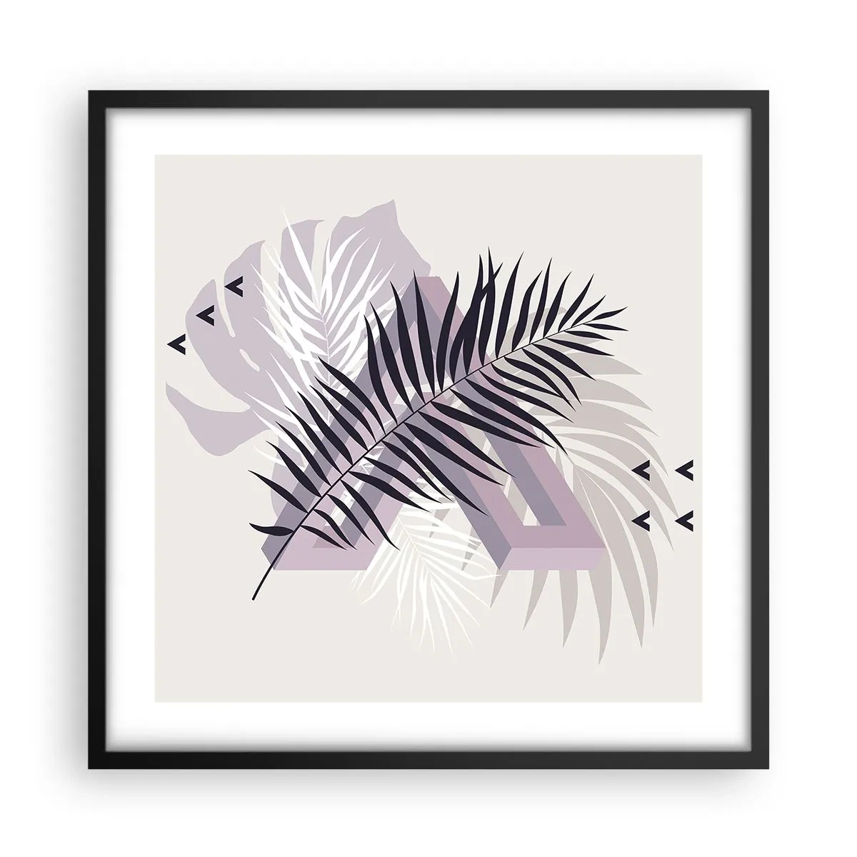 Affiche dans un cadre noir - Poster - L'ombre de l'obscurité - 50x50 cm