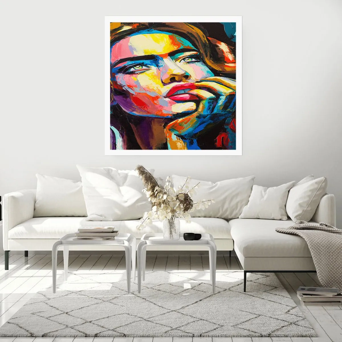 Affiche - Poster - Les rêves volent dans le ciel comme des oiseaux - 40x40 cm