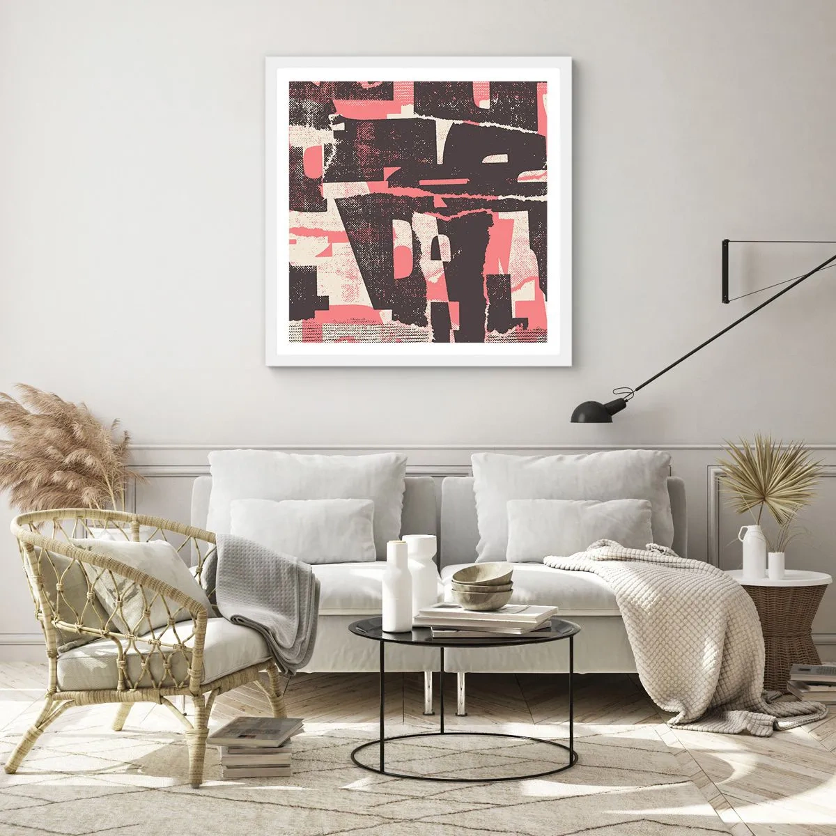 Affiche dans un cadre blanc - Poster - Tout ce tapage - 50x50 cm