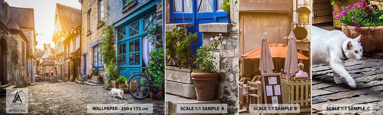 Échantillon De Papier Peint Standard Eco - Aux confins du monde - Ville, France, Architecture - 100x30 cm