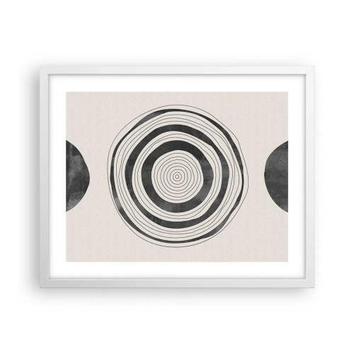Affiche dans un cadre blanc - Poster - Ce qui est important c'est ce qu'il y a entre les deux - 50x40 cm
