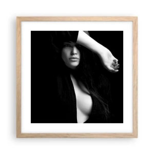 Affiche dans un chêne clair - Poster - École de séduction - 40x40 cm