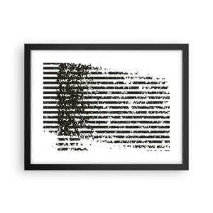Affiche dans un cadre noir - Poster - Rythme et bruissement - 40x30 cm