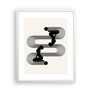 Affiche dans un cadre blanc - Poster - Symétrie sensuelle - 40x50 cm