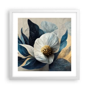 Affiche dans un cadre blanc - Poster - Il a un coeur d'or - 40x40 cm