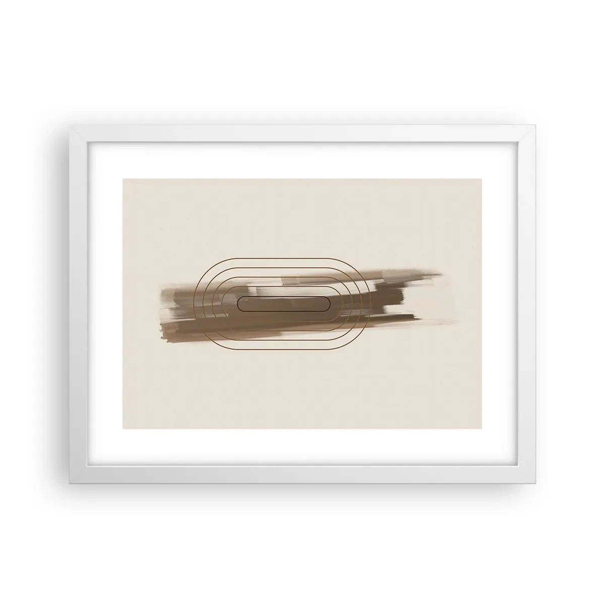 Affiche dans un cadre blanc - Poster - Parfum de gris - 40x30 cm