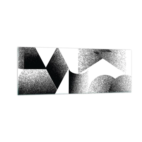 Impression sur verre - Image sur verre - Géométrie composée d'angles et de formes ovales - 140x50cm - Angles et ovales - Décoration murale moderne pour le salon et la chambre ARTTOR