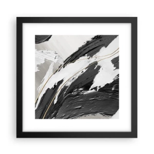 Affiche dans un cadre noir - Poster - L'abstraction à grande échelle - 30x30 cm