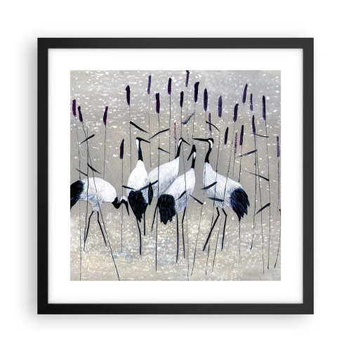 Affiche dans un cadre noir - Poster - Parmi les siens - 40x40 cm