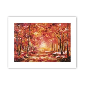 Affiche - Poster - Forêt de cuivre - 40x30 cm